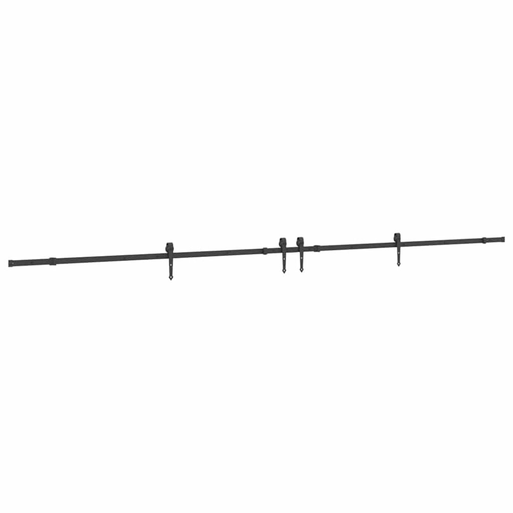 Doos met onderdelen voor schuifdeur 427 cm staal zwart