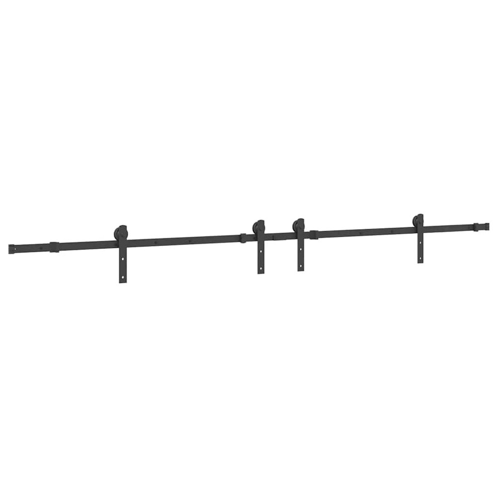 Doos met onderdelen voor schuifdeur 427 cm staal zwart