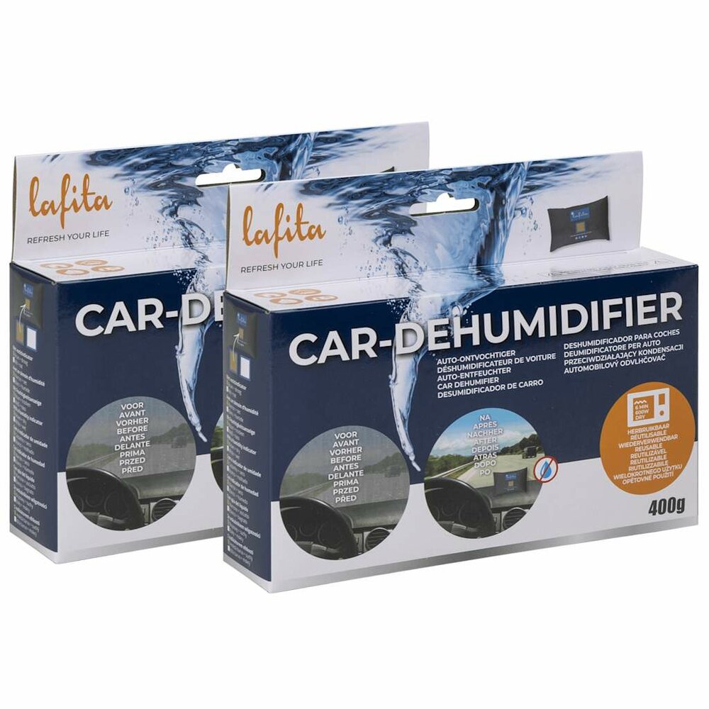Luchtontvochtigers voor in de auto Herbruikbaar 2 st 400 g