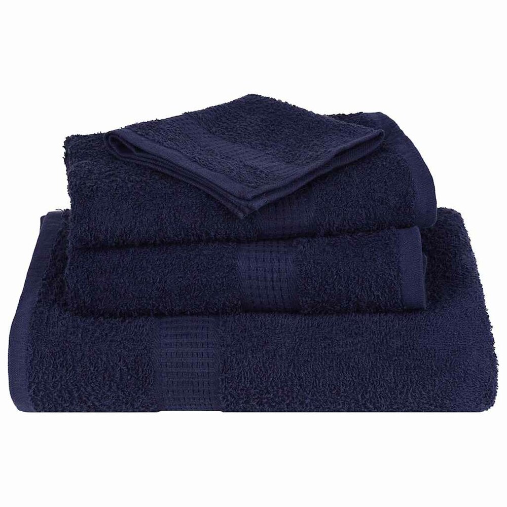 6-delige Handdoekenset 360 g/m&sup2; 100% katoen marineblauw