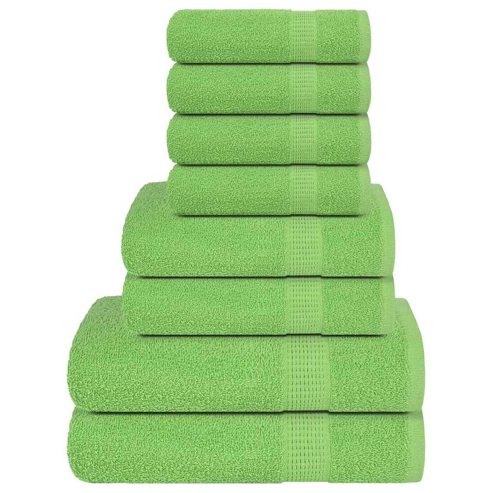 8-delige Handdoekenset 360 g/m&sup2; 100% katoen groen