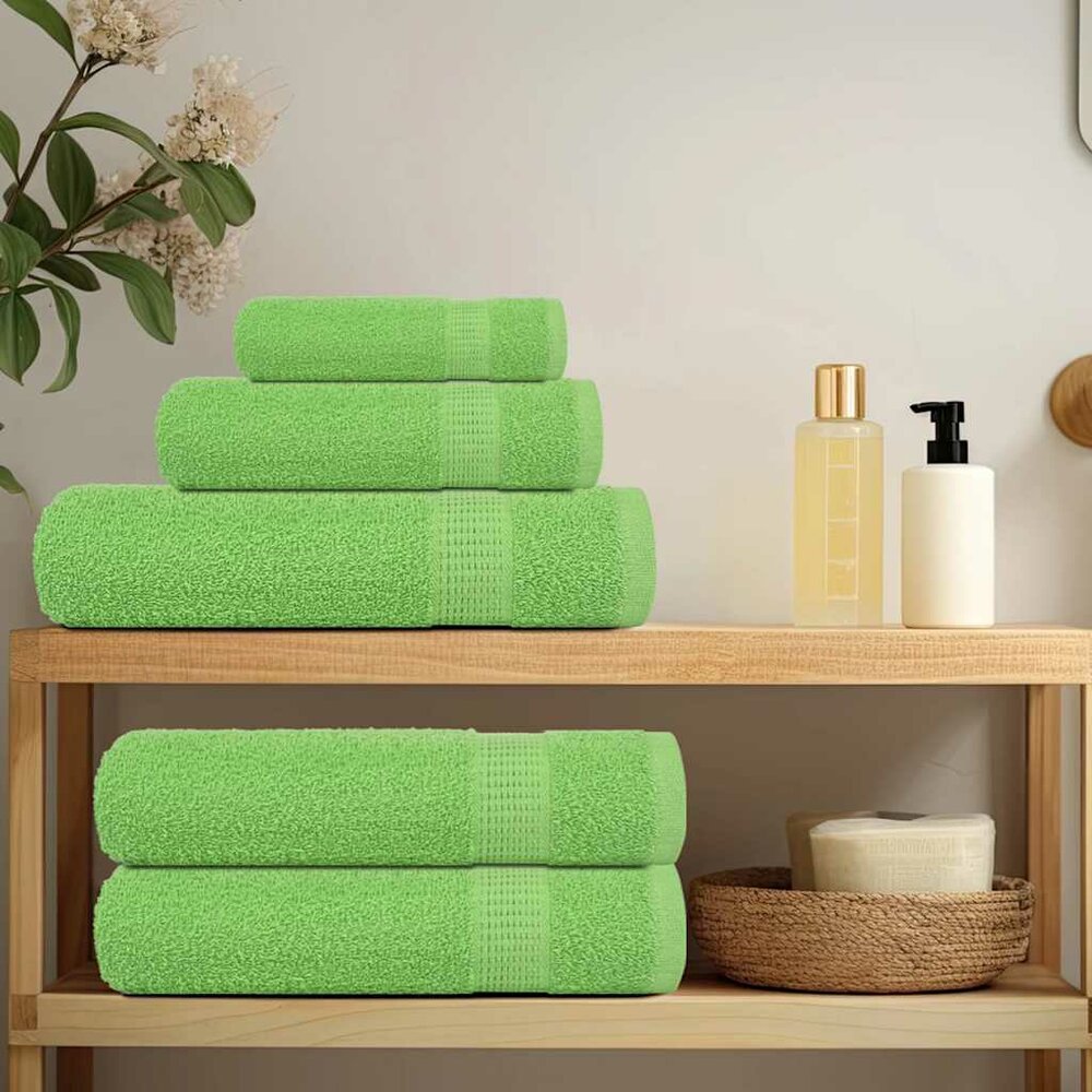 8-delige Handdoekenset 360 g/m&sup2; 100% katoen groen
