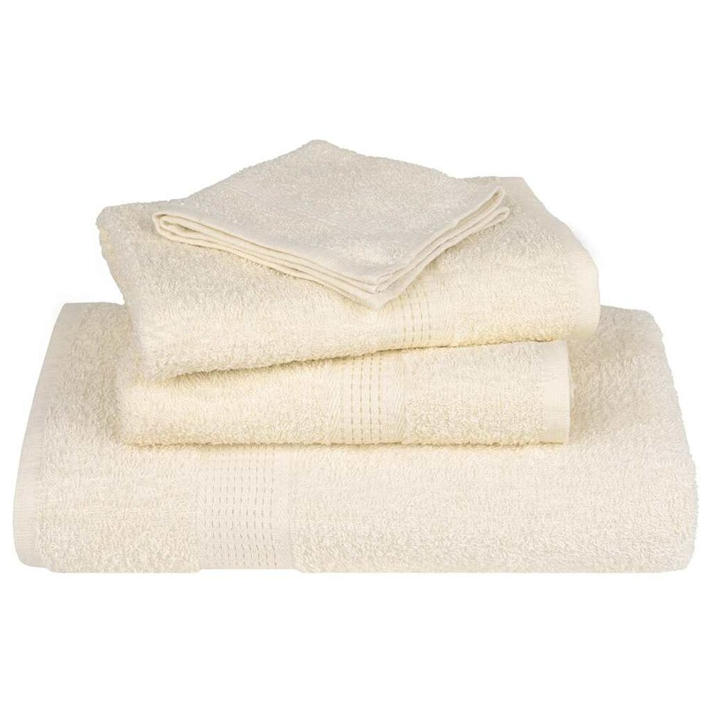 6-delige Handdoekenset 360 g/m&sup2; 100% katoen cr&egrave;mekleurig
