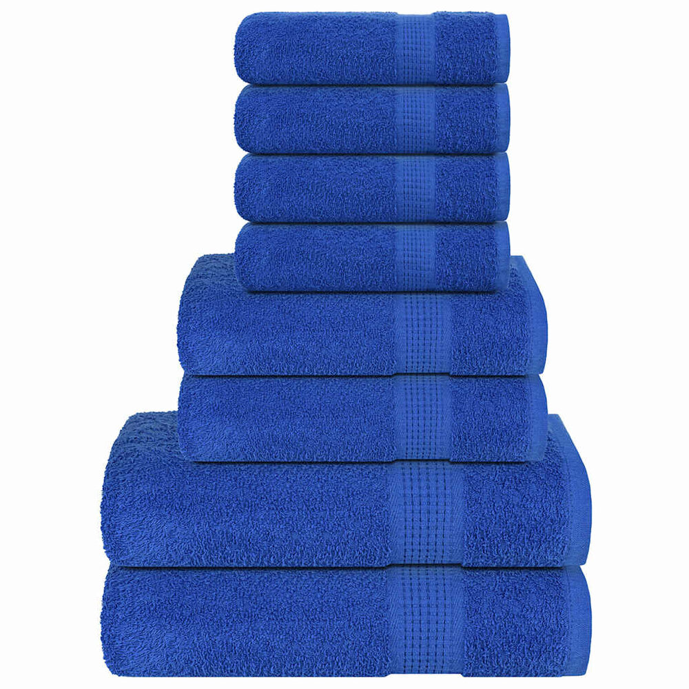 8-delige Handdoekenset 360 g/m&sup2; 100% katoen blauw