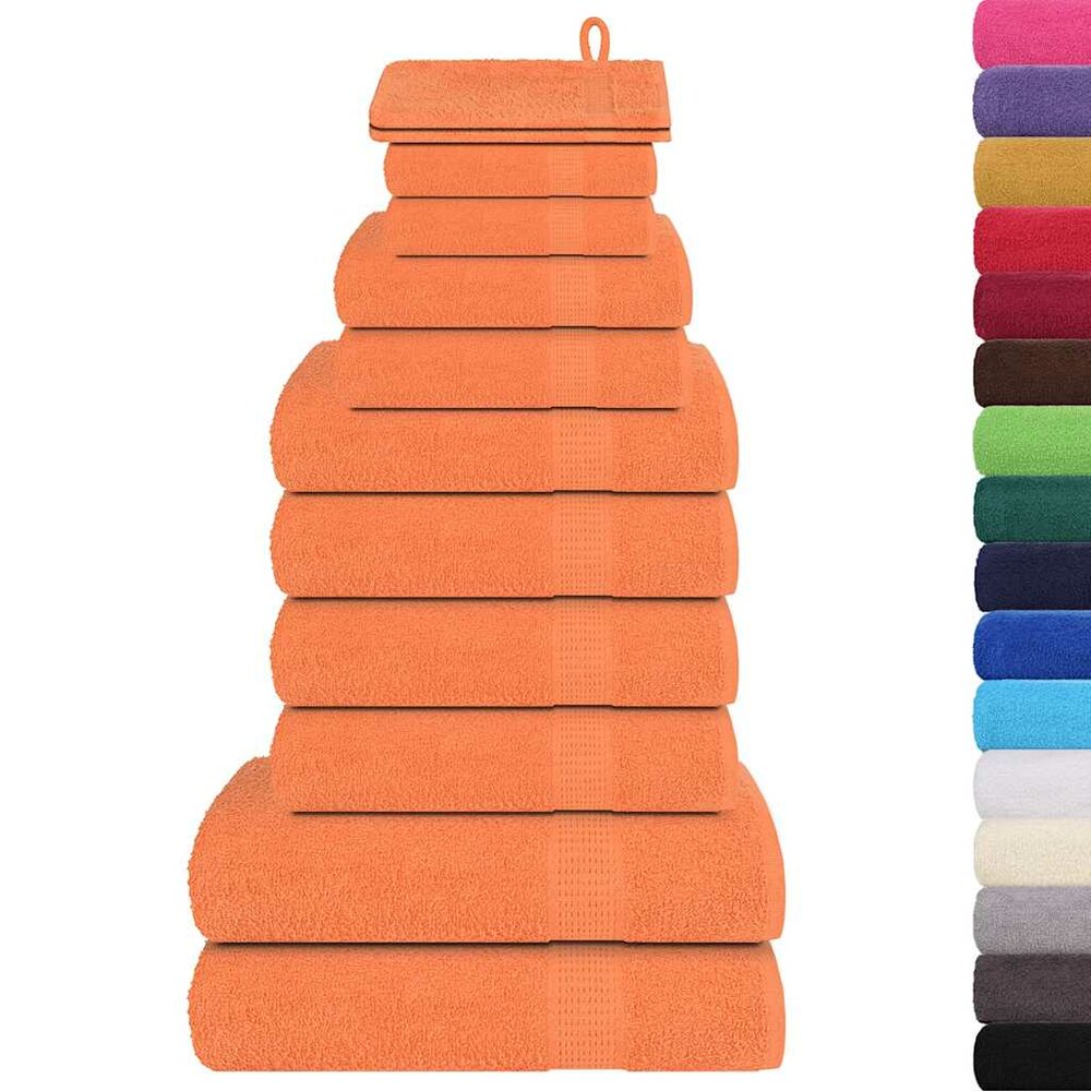 12-delige Handdoekenset 360 g/m&sup2; 100% katoen oranje