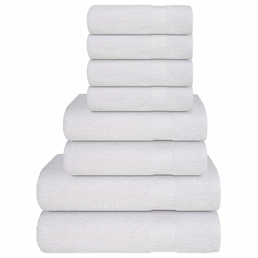 8-delige Handdoekenset 360 g/m&sup2; 100% katoen wit