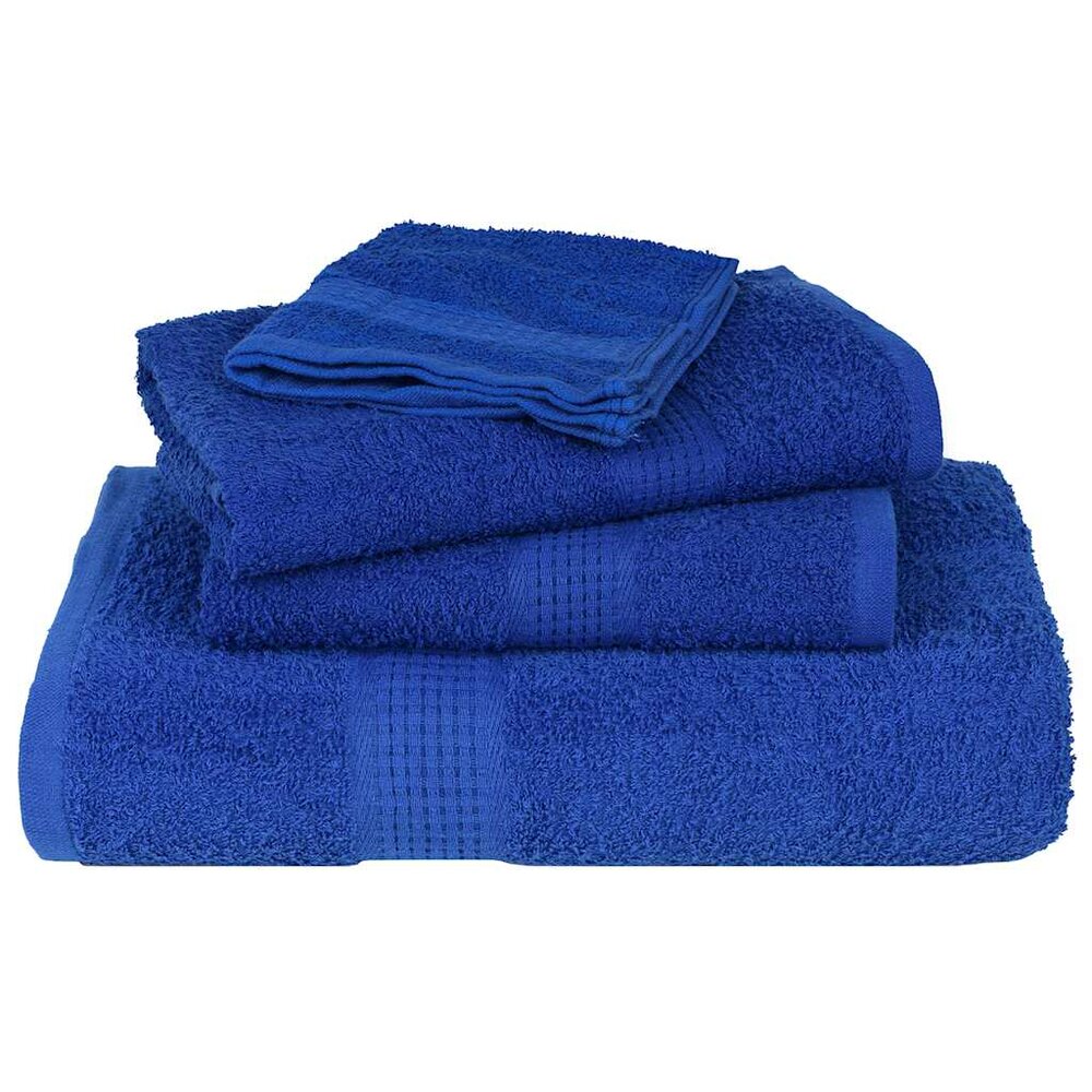 6-delige Handdoekenset 360 g/m&sup2; 100% katoen blauw