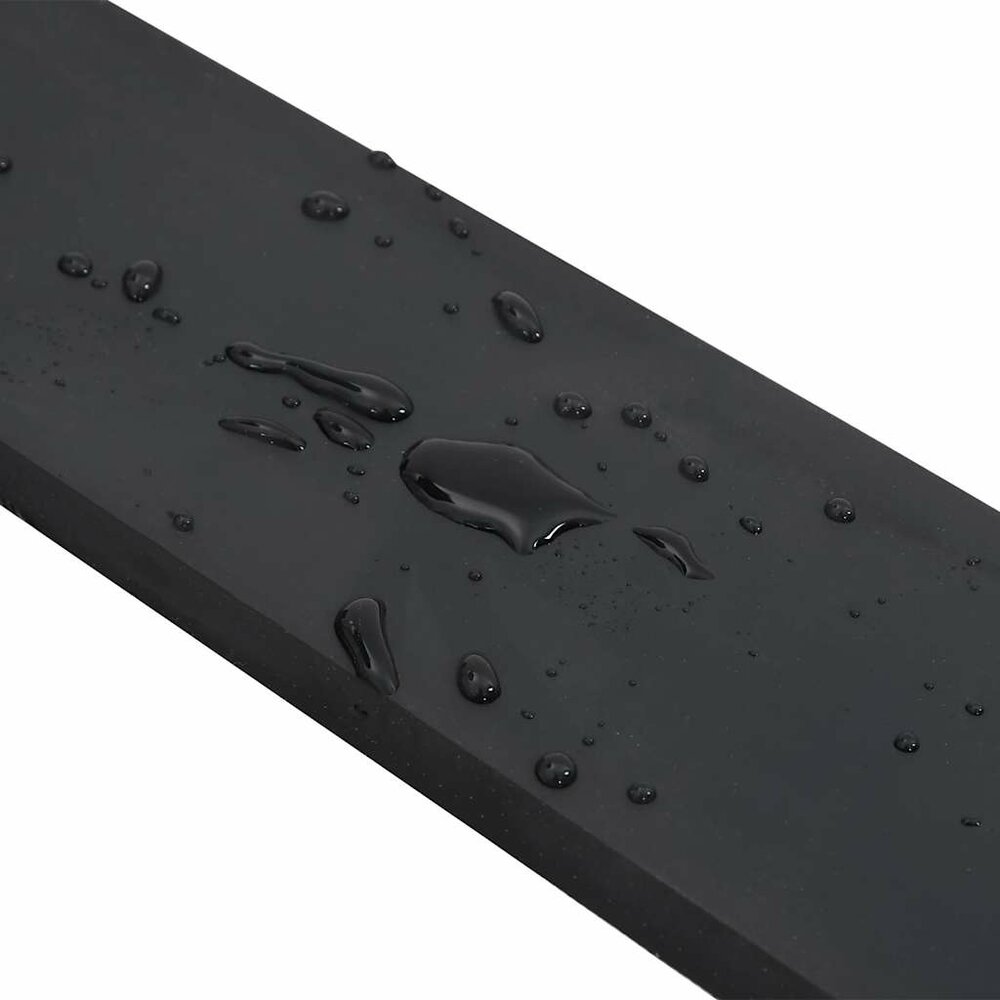 Rubberen rand voor sneeuwploeg 180x8x1 cm zwart