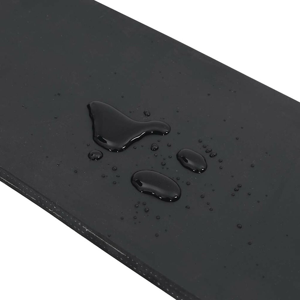 Rubberen rand voor sneeuwploeg 100x15x1 cm zwart