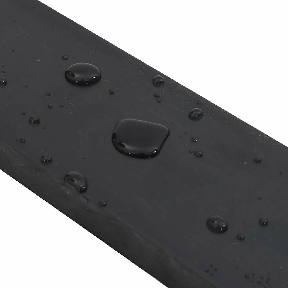 Rubberen rand voor sneeuwploeg 100x10x2 cm zwart