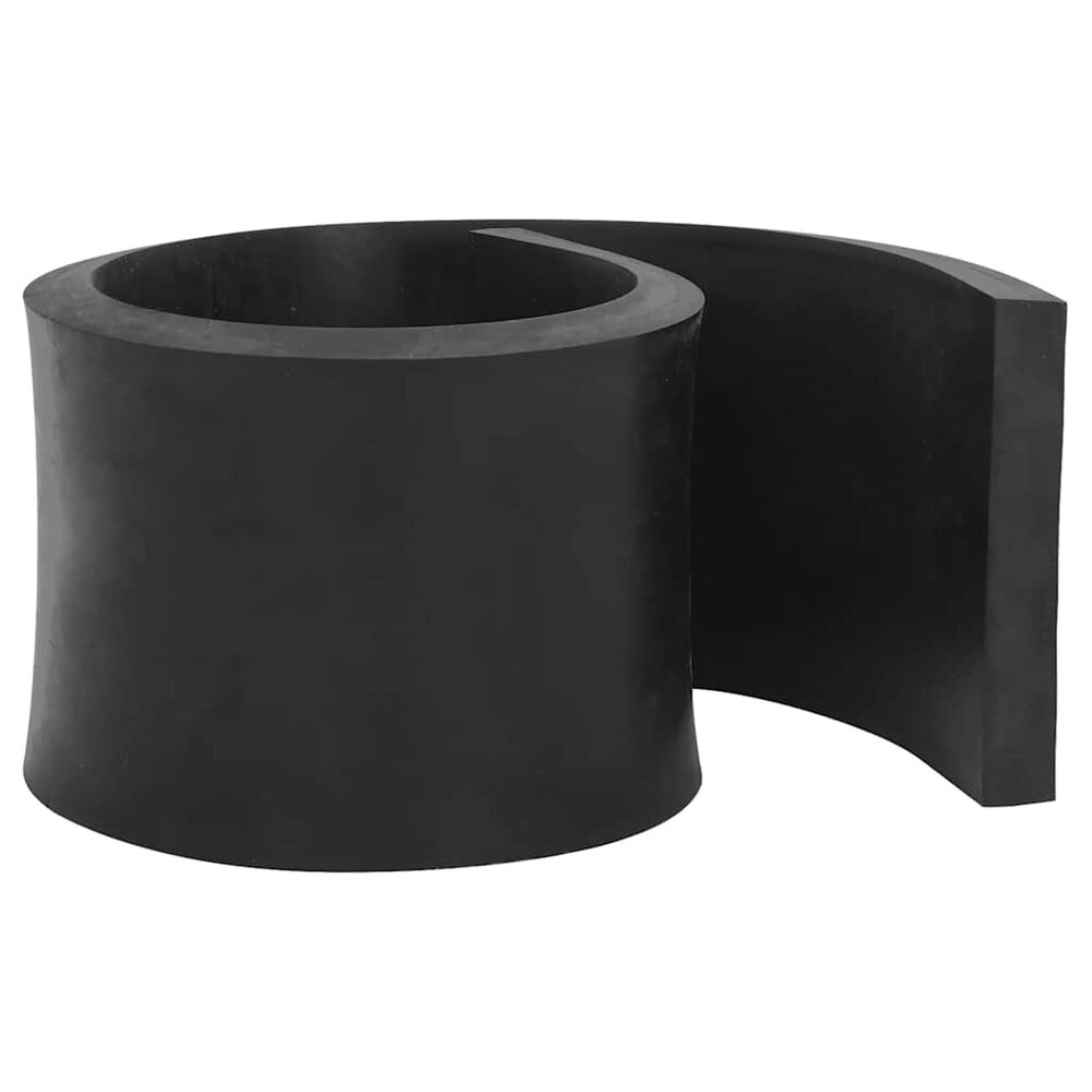 Rubberen rand voor sneeuwploeg 80x15x2 cm zwart