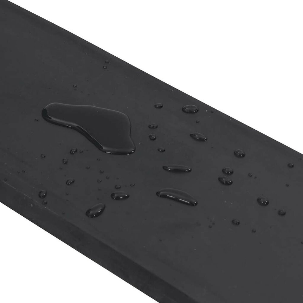 Rubberen rand voor sneeuwploeg 80x15x2 cm zwart