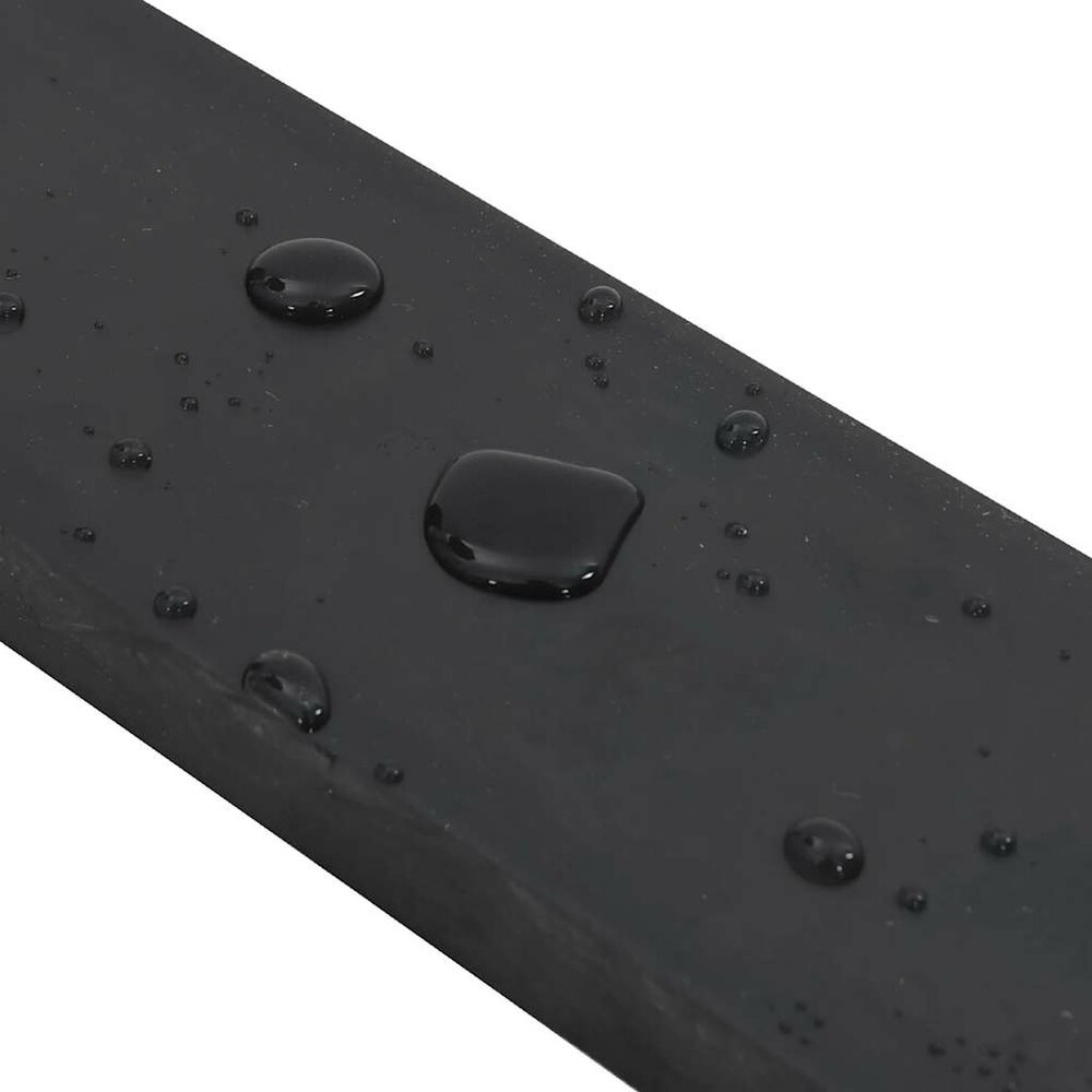 Rubberen rand voor sneeuwploeg 150x10x2 cm zwart