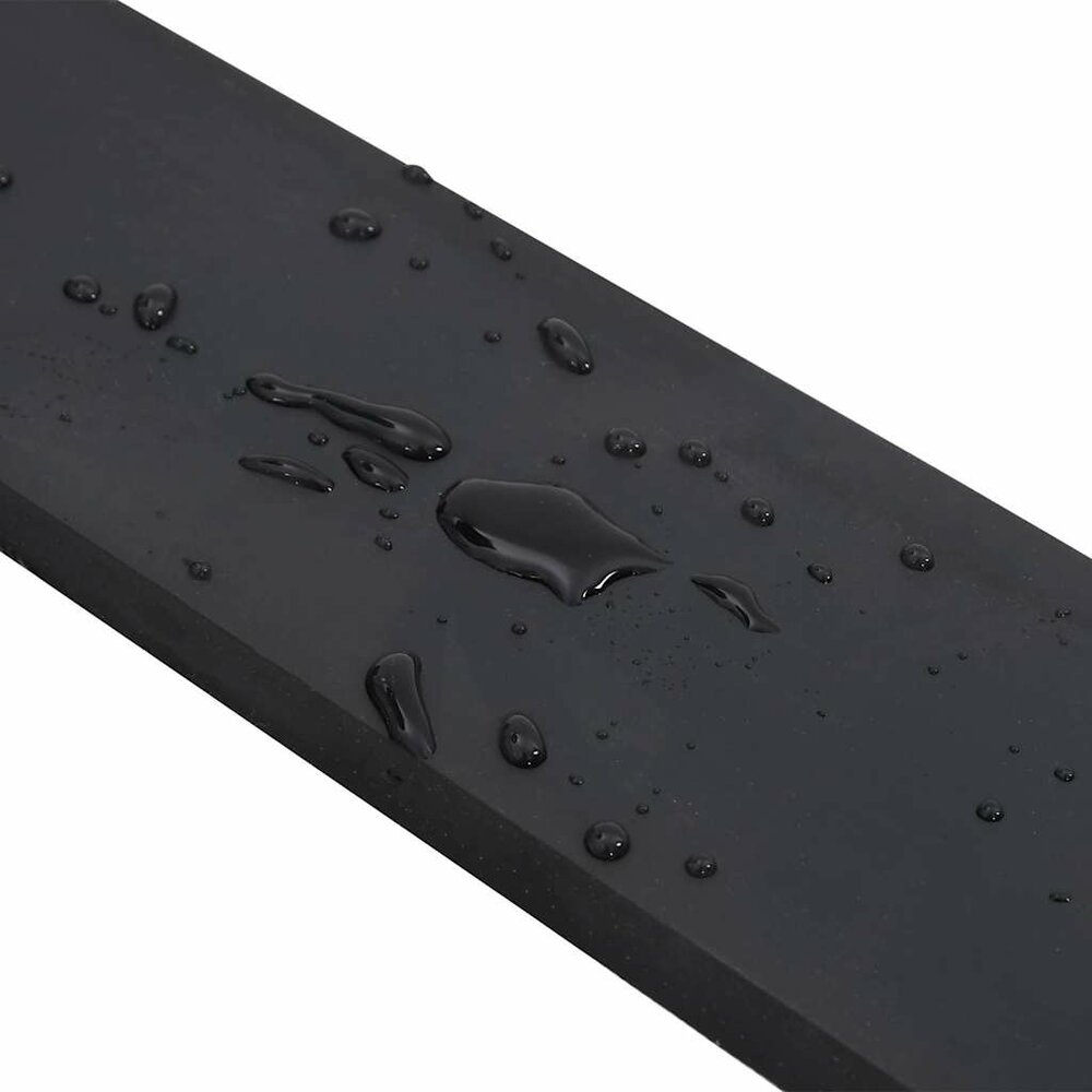 Rubberen rand voor sneeuwploeg 250x10x1 cm zwart