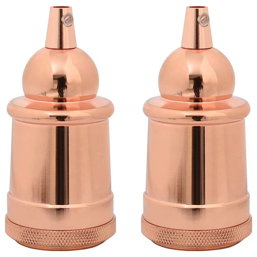 Lamphouders 2 st ros&eacute;goud E27
