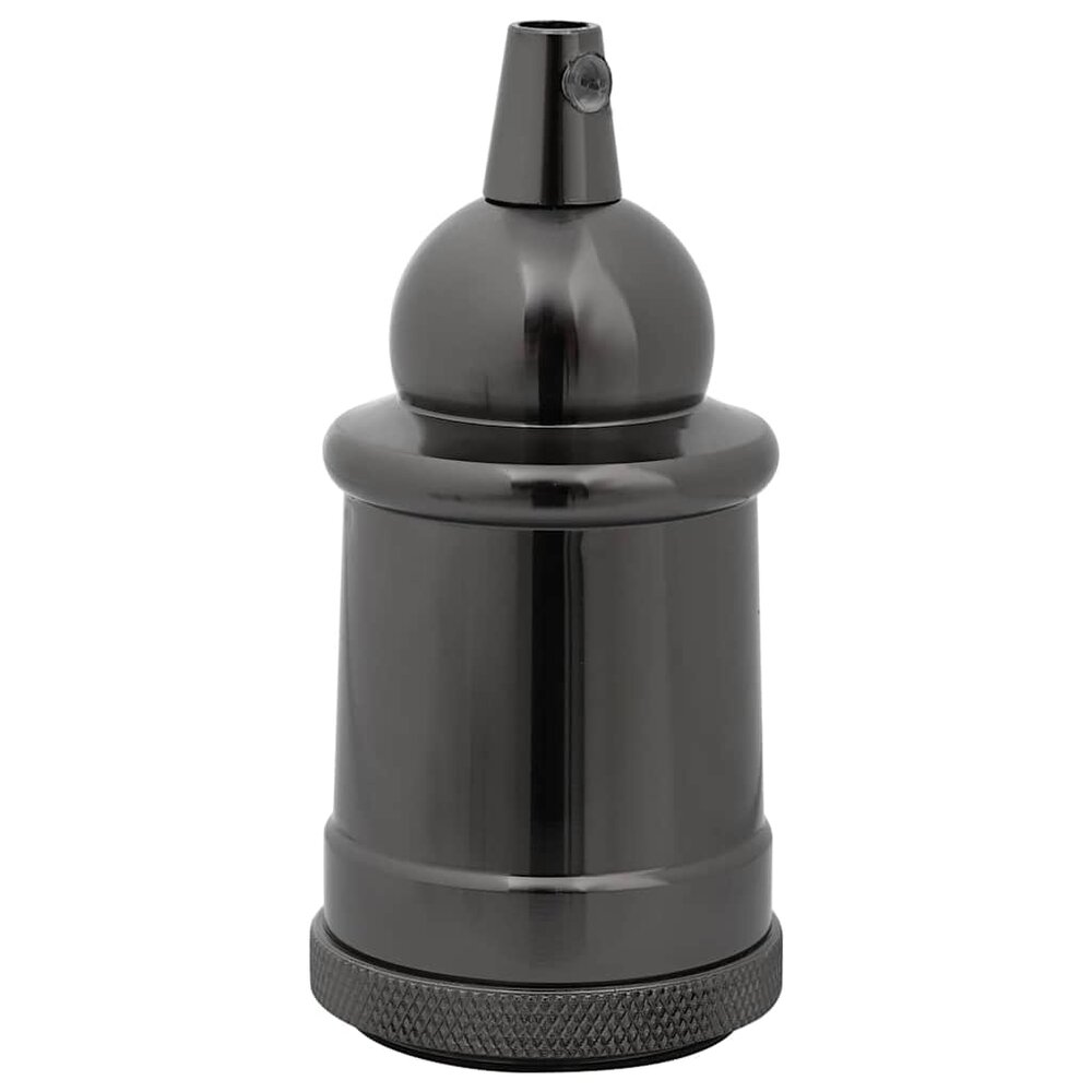Lamphouders 2 st glanzend zwart E27