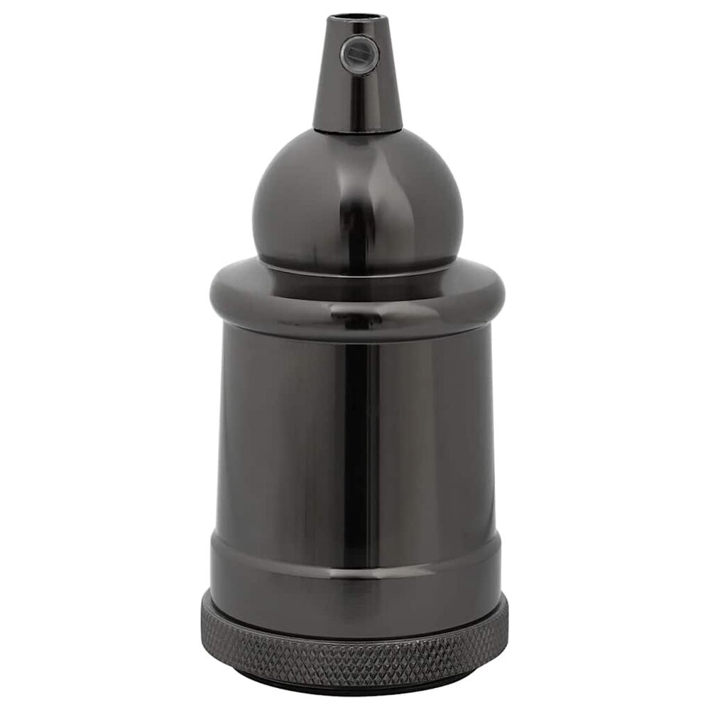 Lamphouders 2 st glanzend zwart E27
