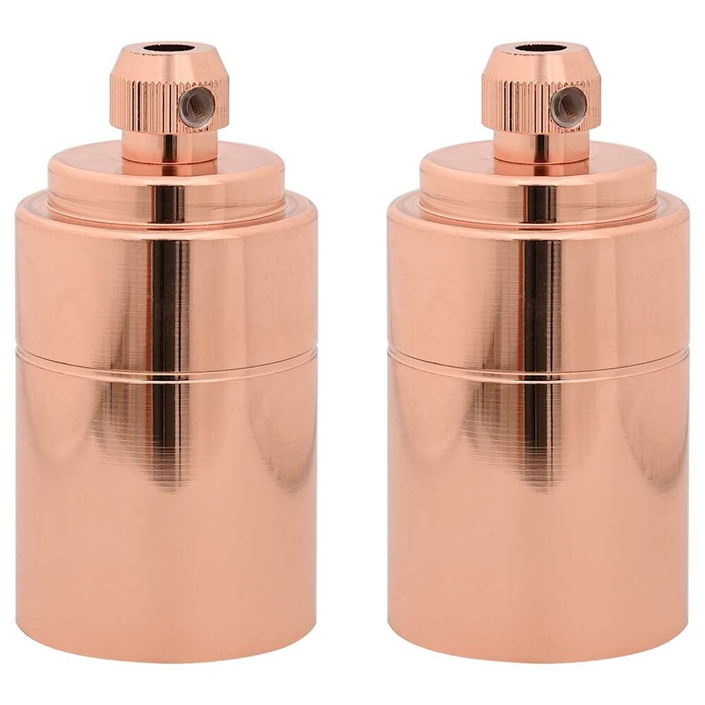 Lamphouders 2 st ros&eacute;goud E27