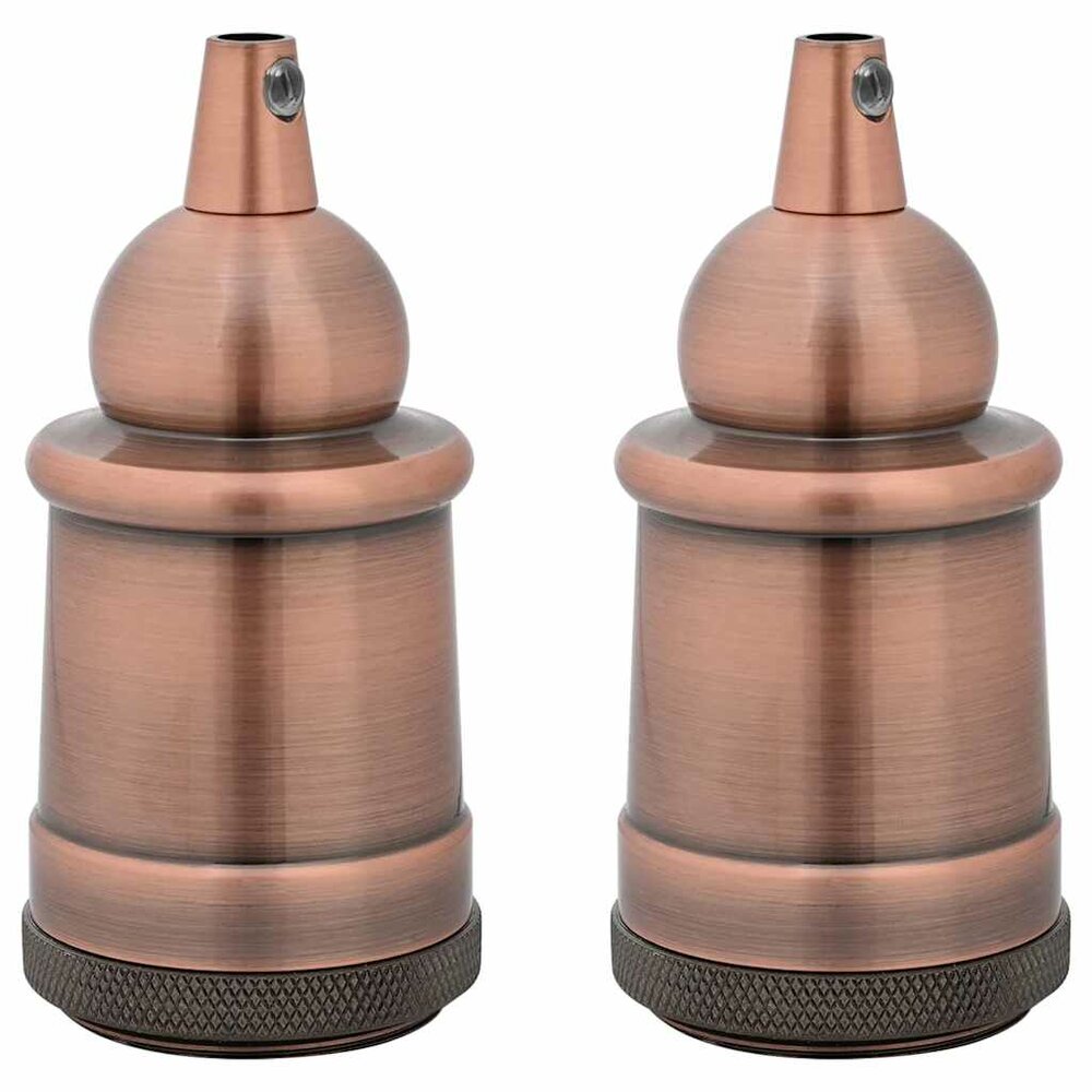 Lamphouders 2 st rood brons E27