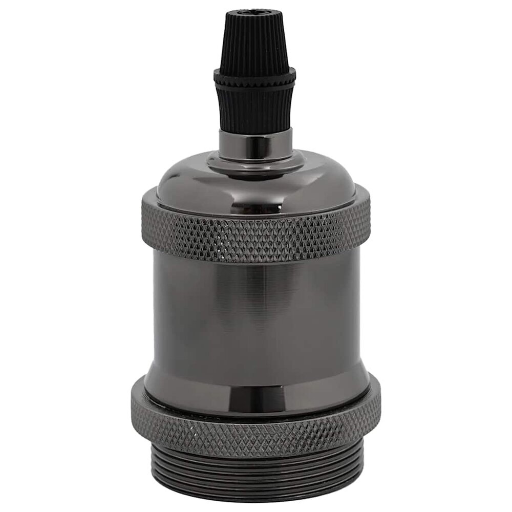 Lamphouders 2 st glanzend zwart E27