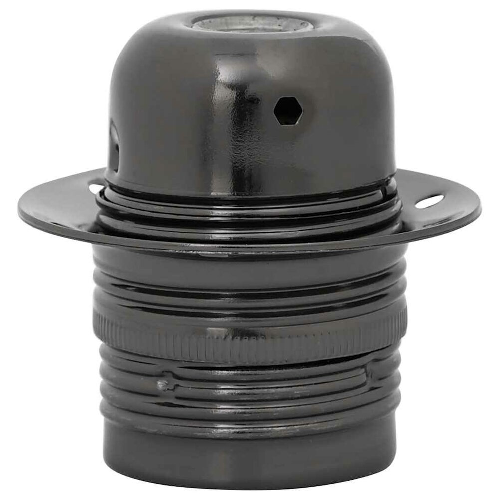 Lamphouders 2 st glanzend zwart E27