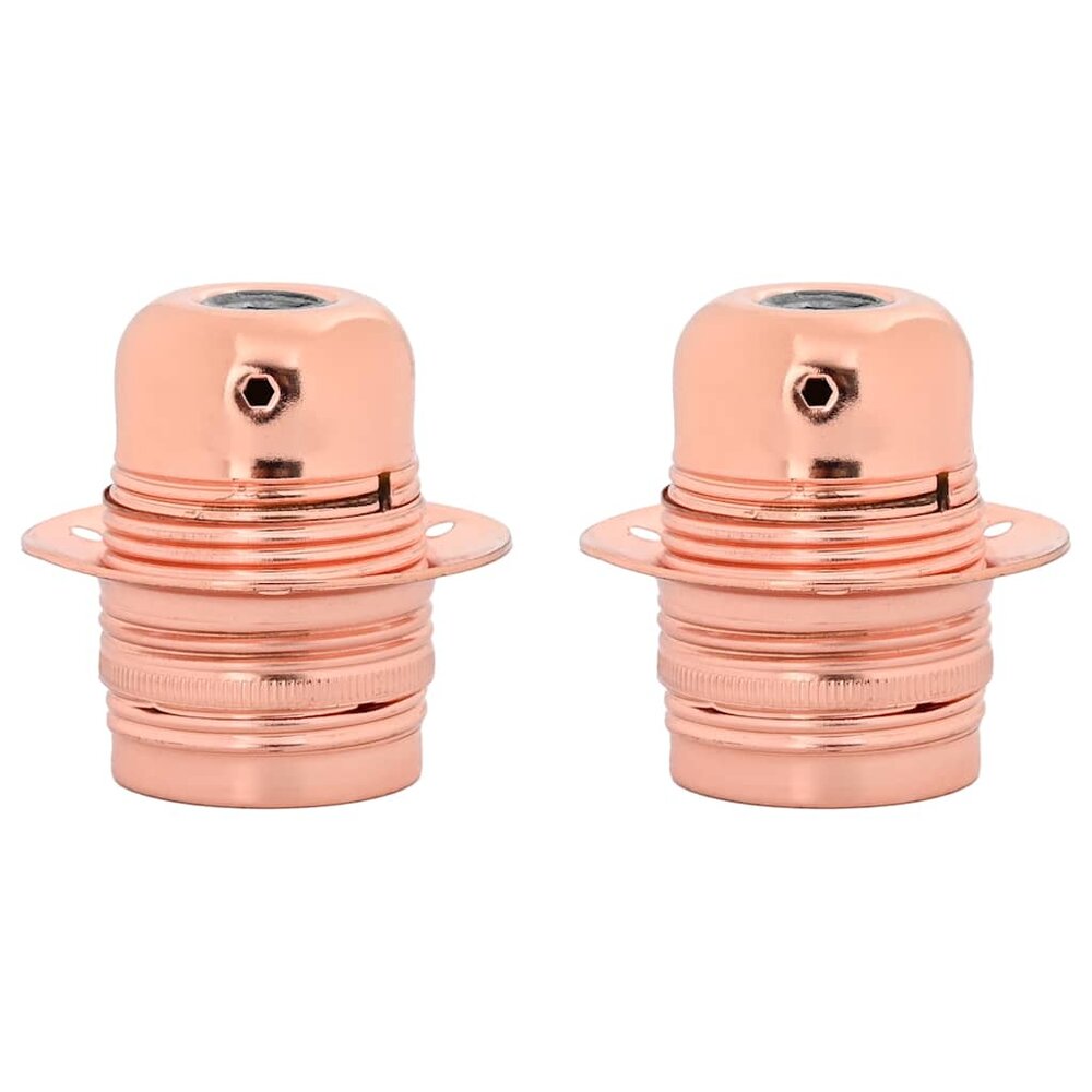 Lamphouders 2 st ros&eacute;goud E27