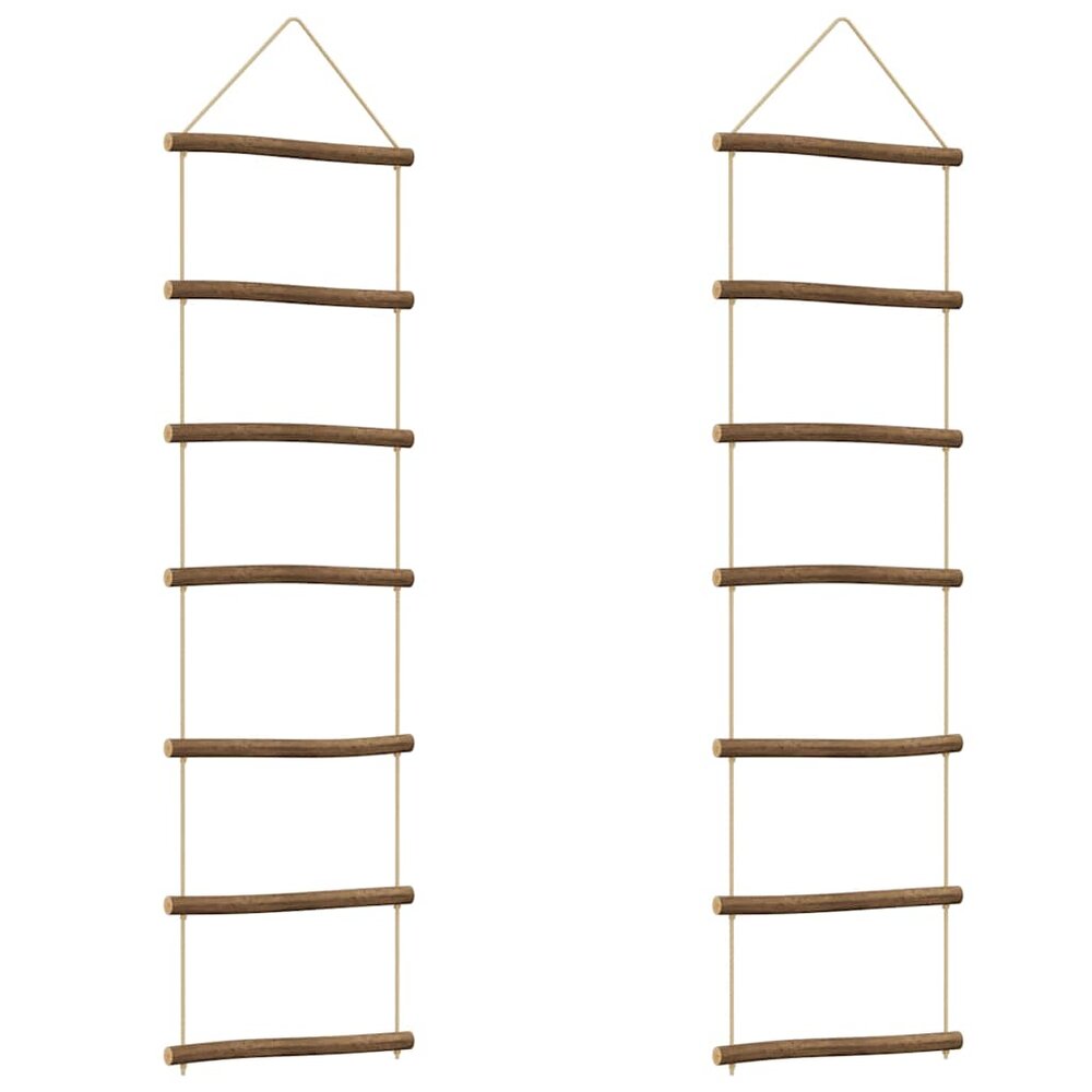 Wanddecoraties laddervormig 2 st 30x100 cm naturel tak