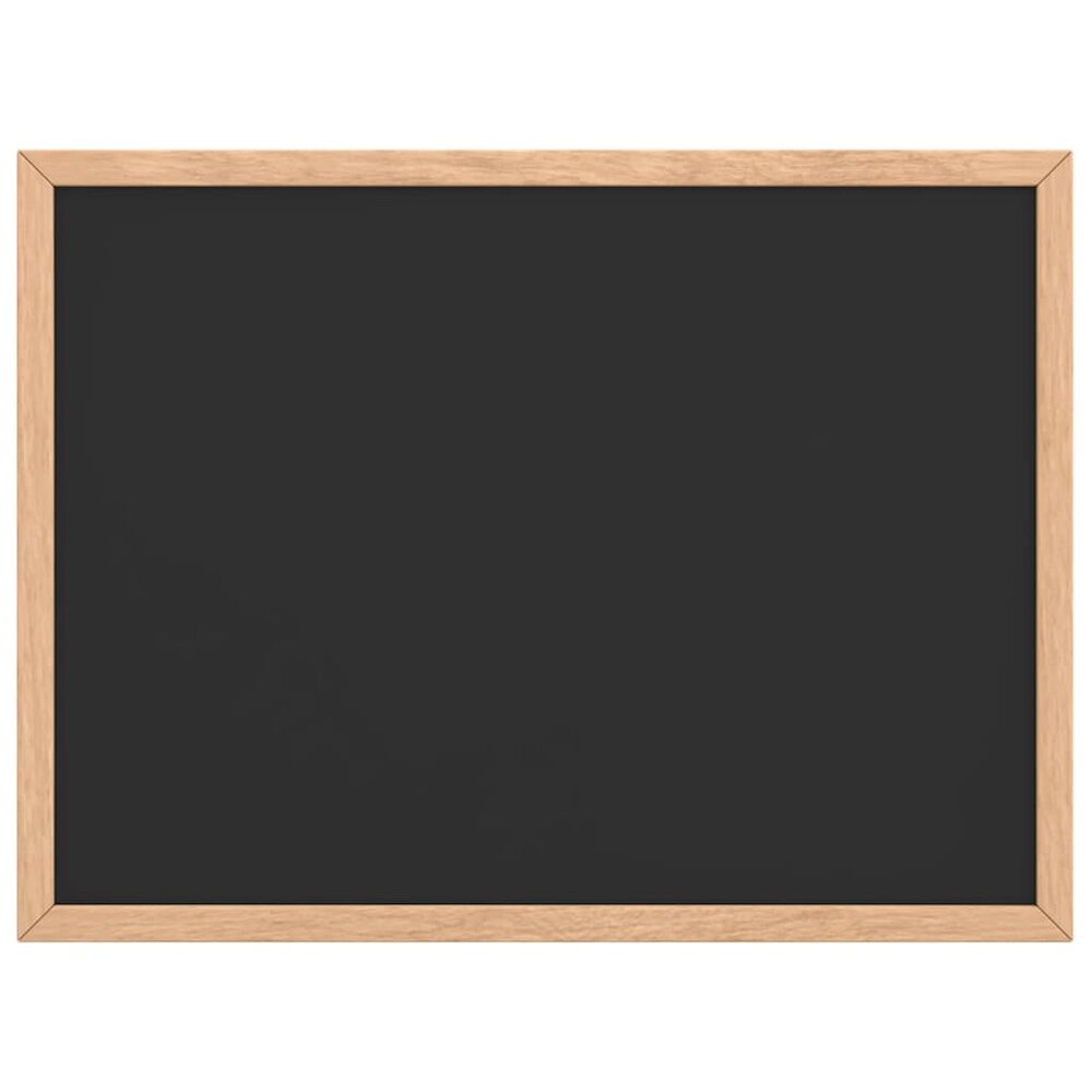 Krijtbord met massief grenenhouten frame 40x30 cm zwart