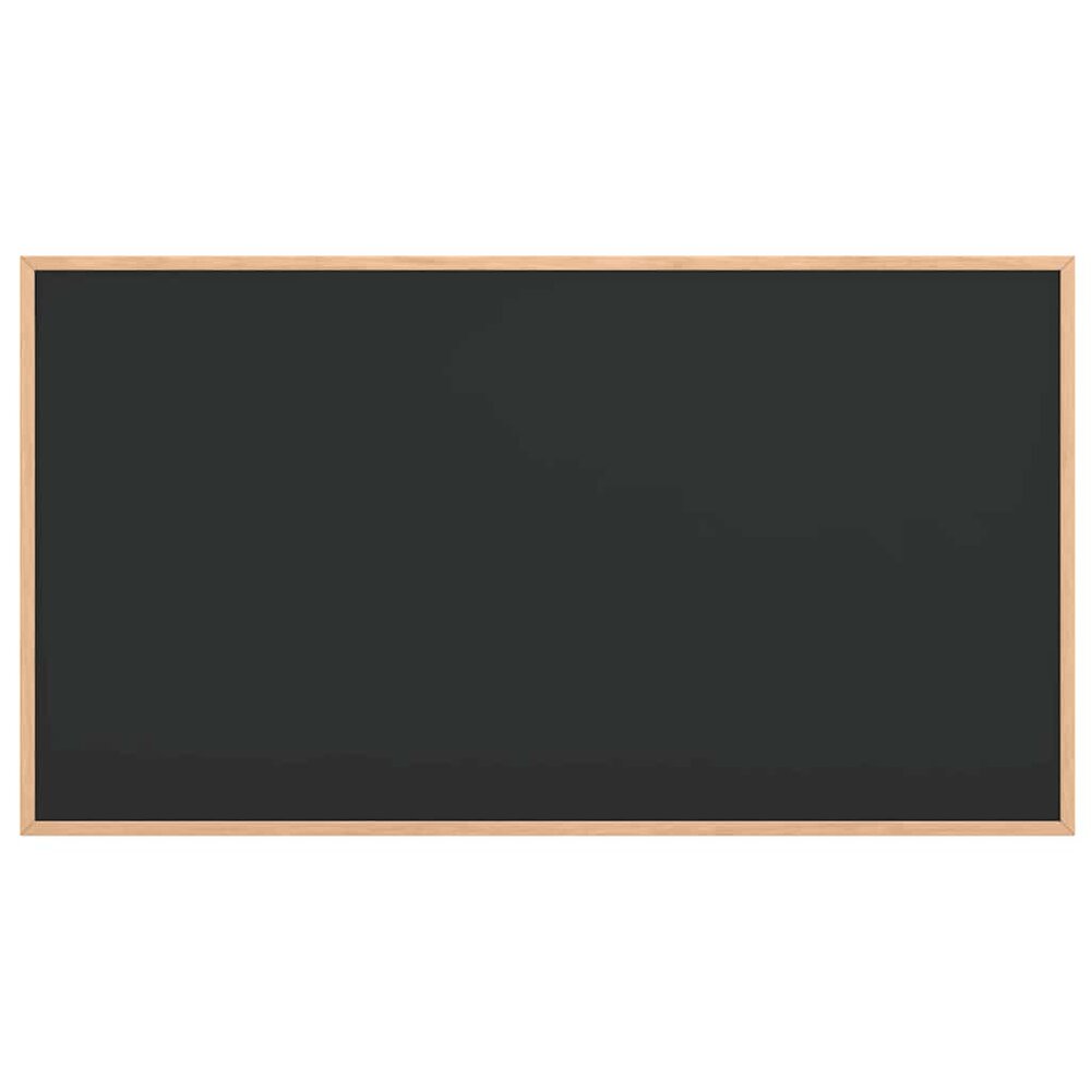 Krijtbord met massief grenenhouten lijst 100x55 cm zwart