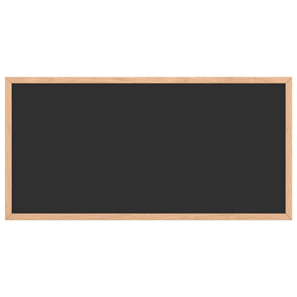 Krijtbord met massief grenenhouten frame 60x30 cm zwart