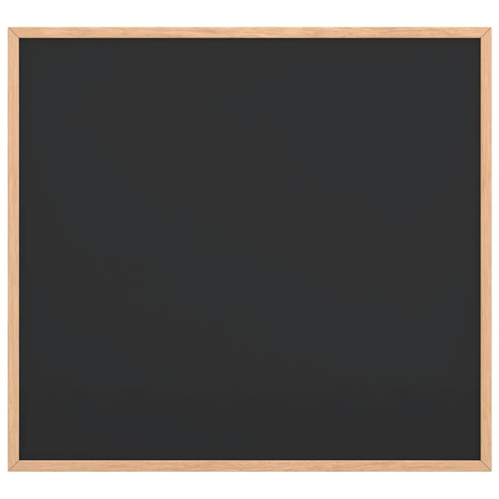 Krijtbord met massief grenenhouten lijst 60x55 cm zwart