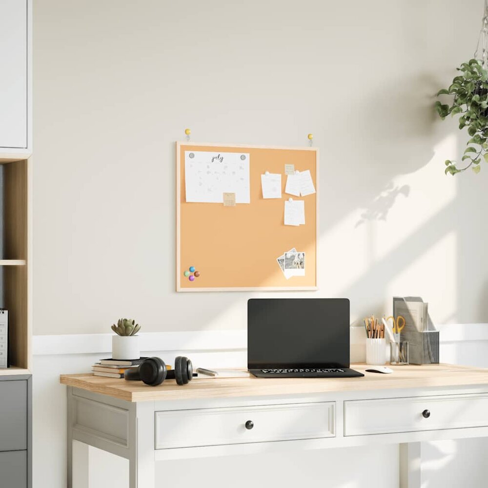 Kurkbord met massief grenenhouten frame 60x55 cm