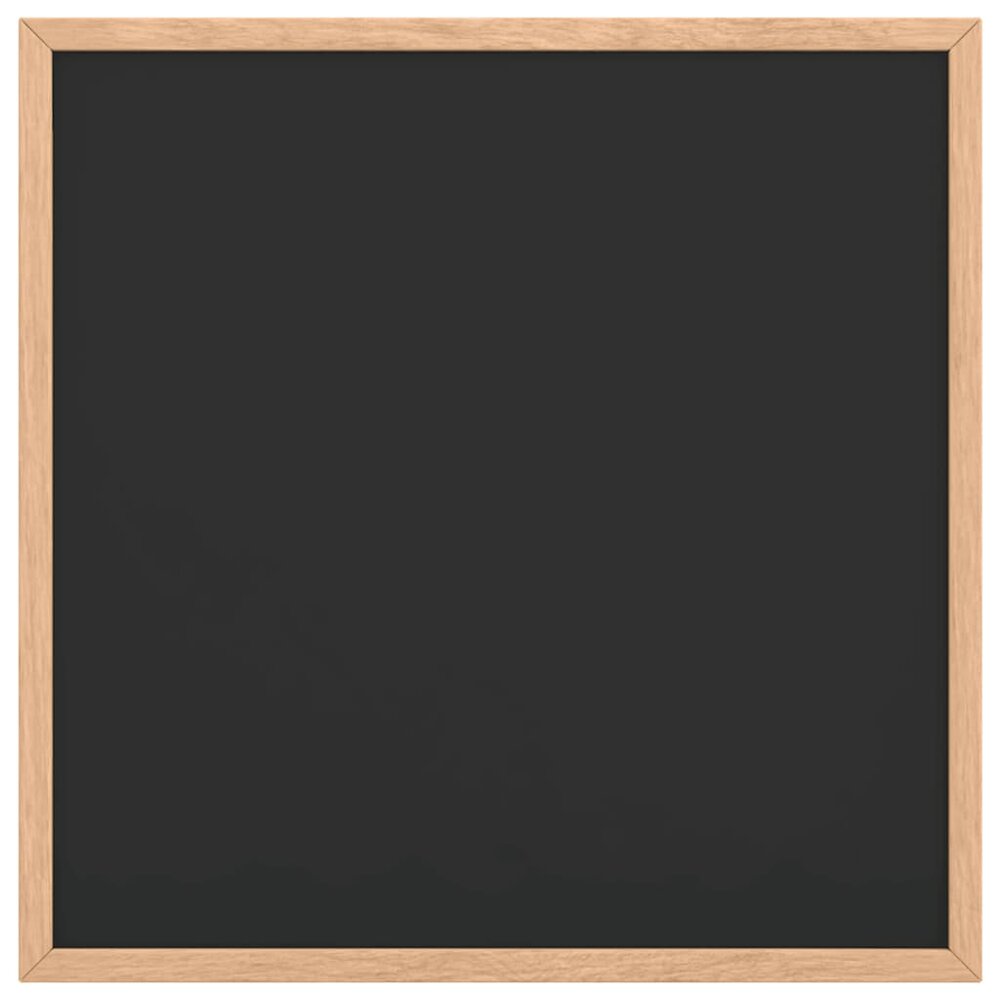 Krijtbord met massief grenenhouten lijst 40x40 cm zwart