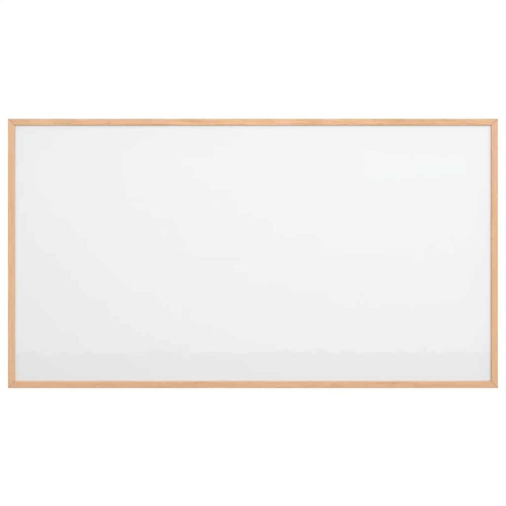 Magnetisch whiteboard met massief grenenhouten frame 100x55 cm