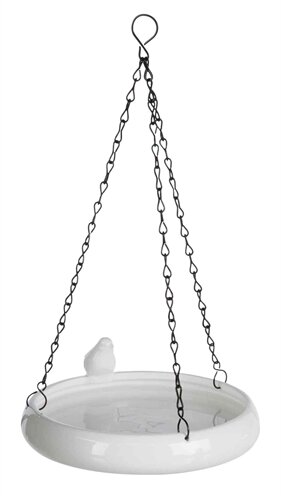 Trixie Vogeldrinkschaal Hangend Keramiek Wit 21X21 CM 500 ML