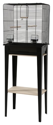 Zolux Vogelkooi Chic Loft Met Meubel Zwart 124X44,5X28 CM