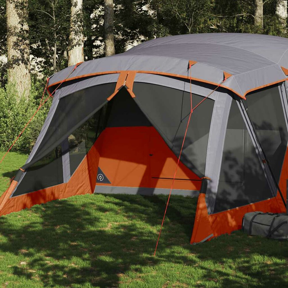 Tent met luifel 4-persoons waterdicht oranje
