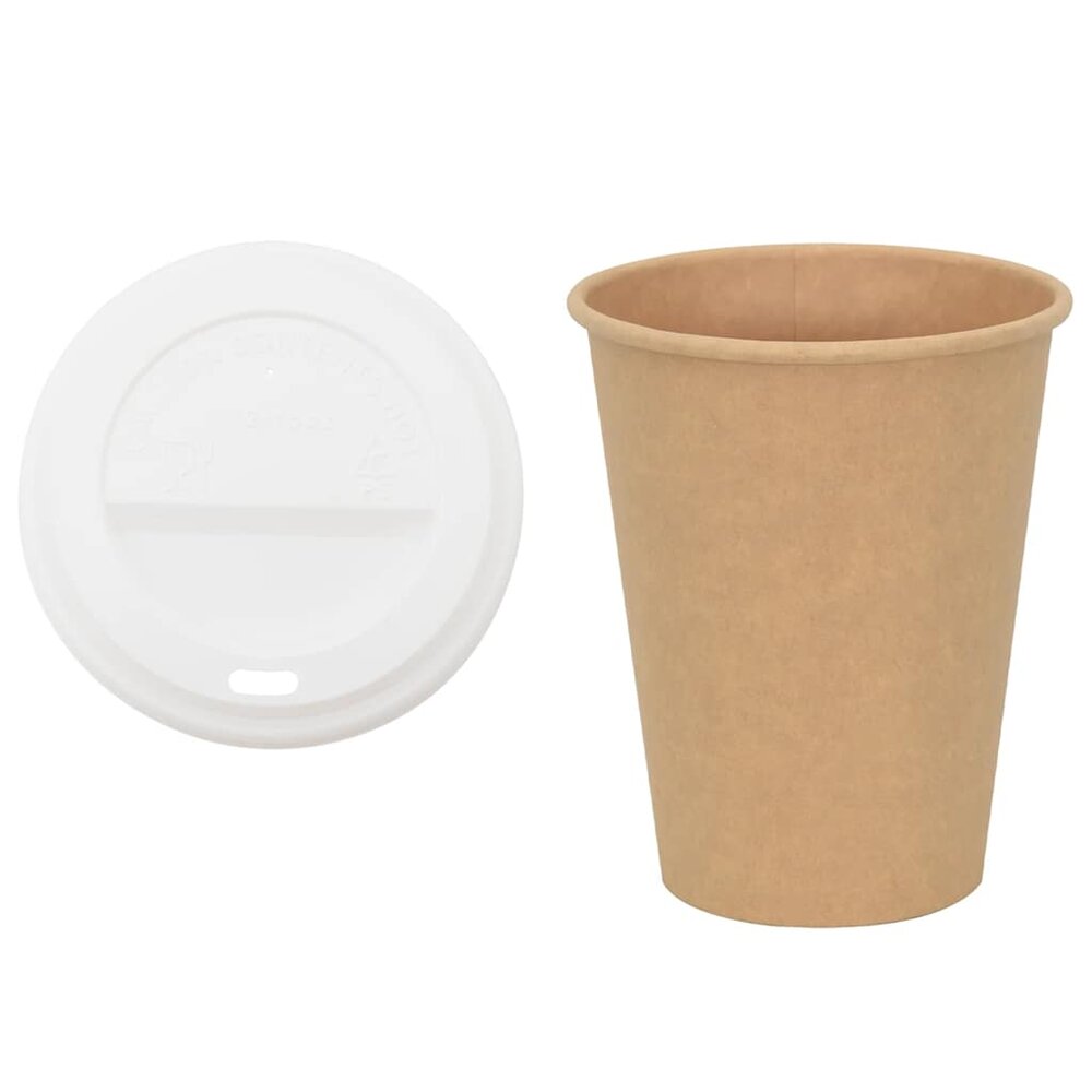 Papieren koffiekopjes met deksel 1000 st 12oz 300 ml