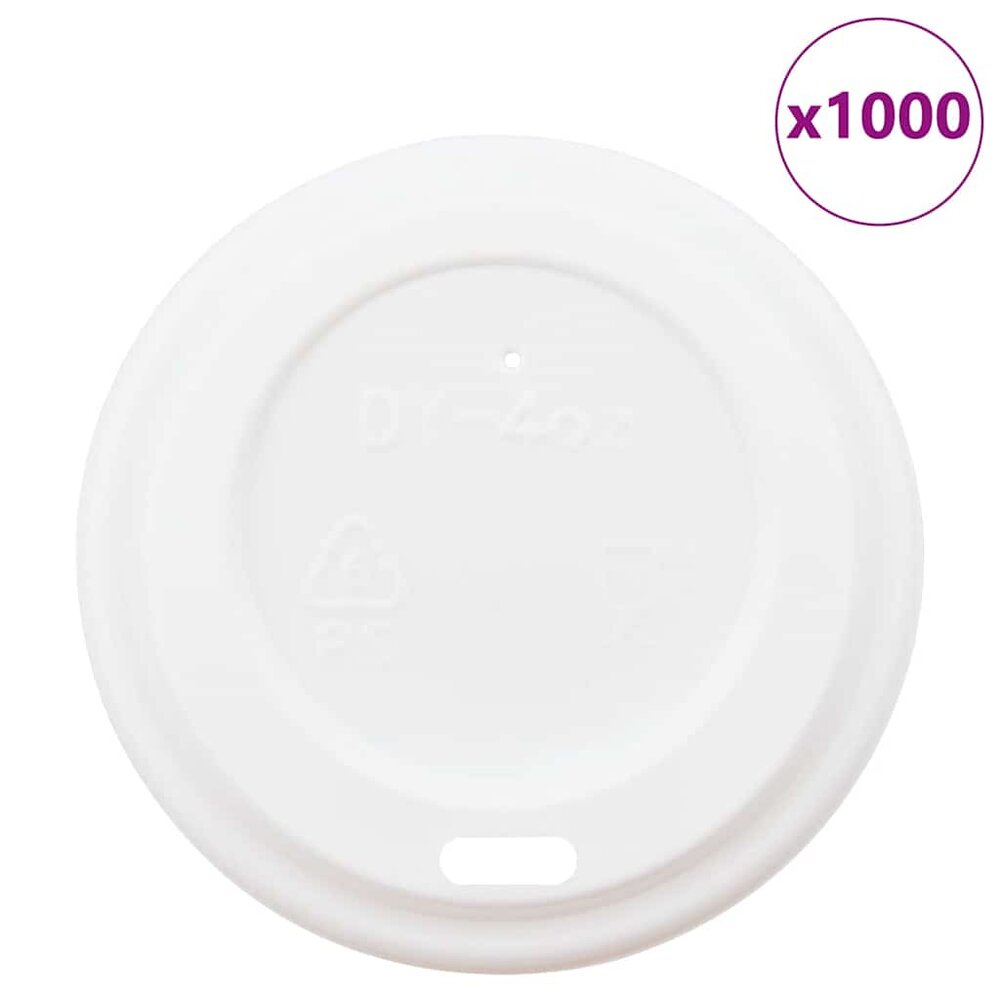Papieren koffiebekerdeksels &Oslash;60 mm 4oz 1000 st kunststof wit