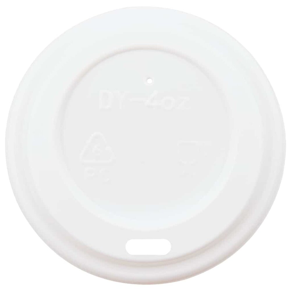Papieren koffiebekerdeksels &Oslash;60 mm 4oz 1000 st kunststof wit