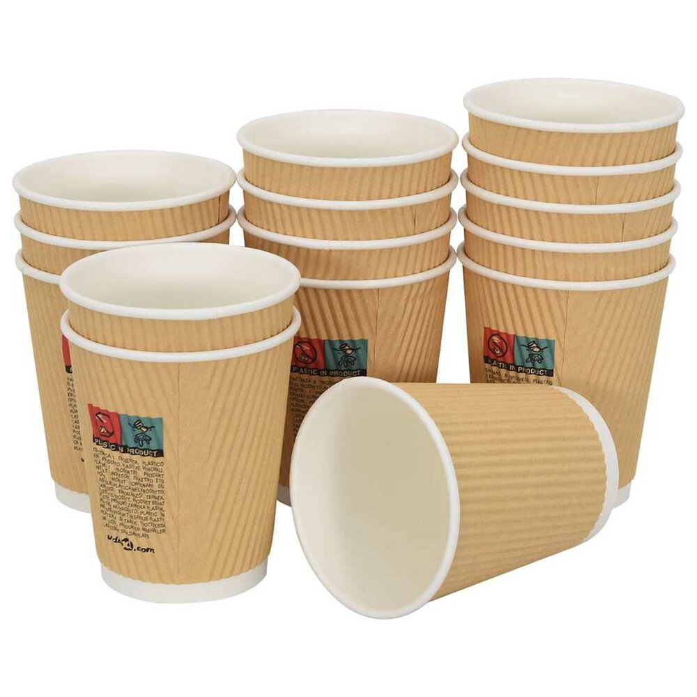 Papieren koffiekopjes 500 st 8oz 200 ml bruin