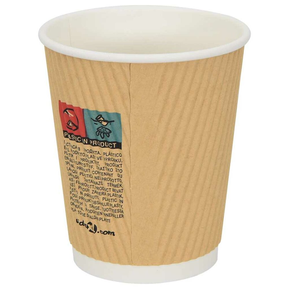 Papieren koffiekopjes 500 st 8oz 200 ml bruin