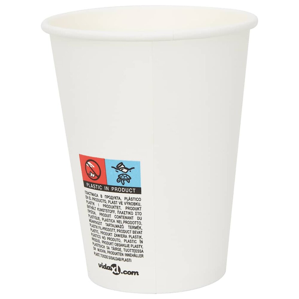 Papieren koffiekopjes 1000 st 12oz 300 ml wit