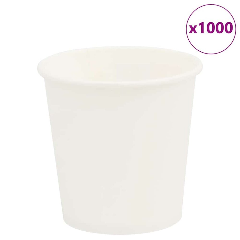 Papieren koffiekopjes 1000 st 4oz 100 ml wit
