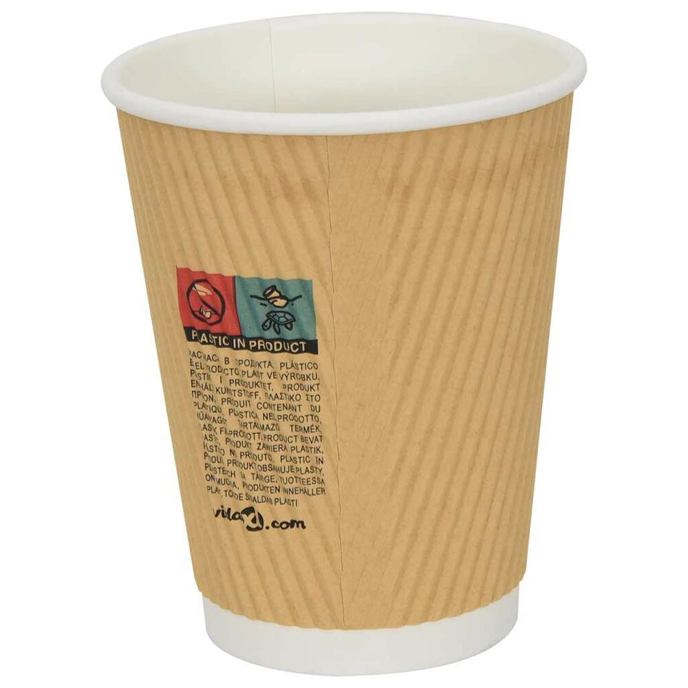 Papieren koffiekopjes 500 st 12oz 300 ml bruin
