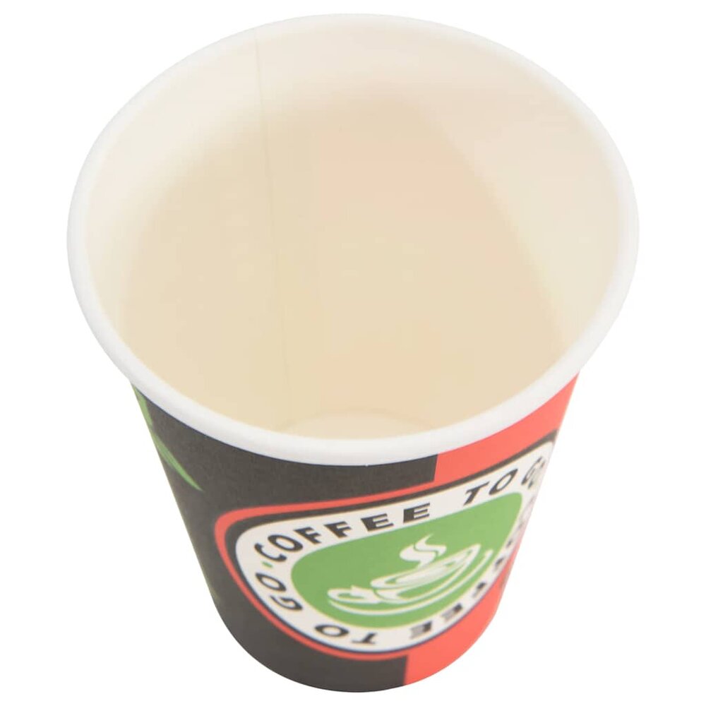 Papieren koffiekopjes 1000 st 12oz 300 ml rood en zwart