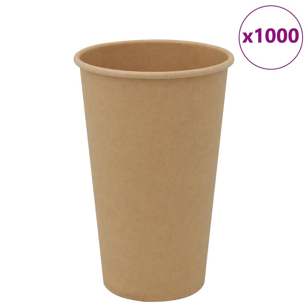 Papieren koffiekopjes 1000 st 16oz 400 ml bruin