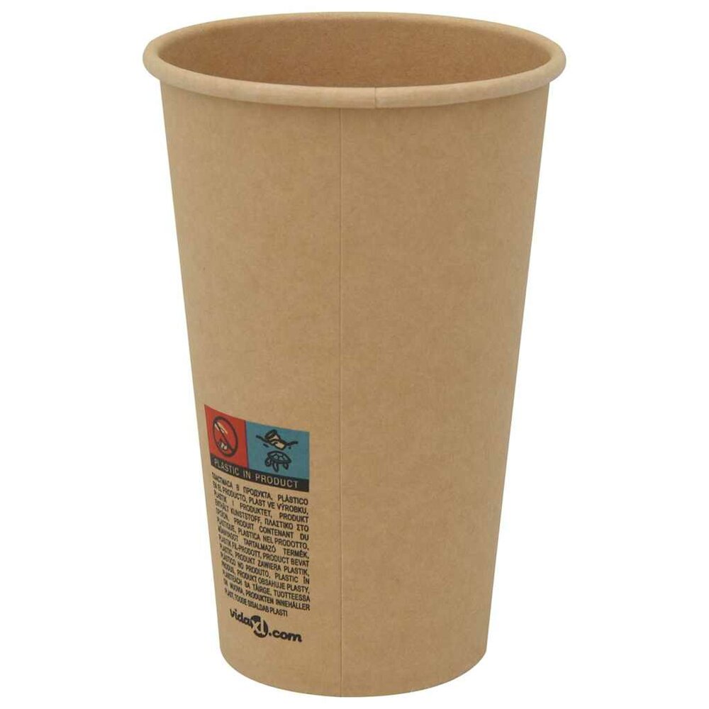 Papieren koffiekopjes 1000 st 16oz 400 ml bruin