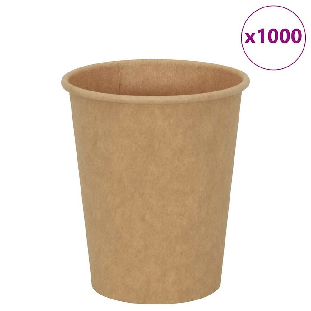 Papieren koffiekopjes 1000 st 8oz 200 ml bruin