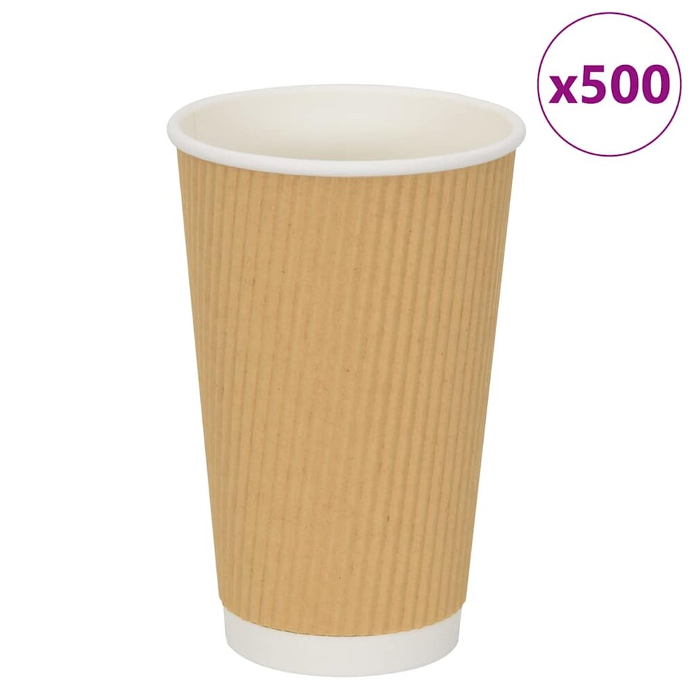 Papieren koffiekopjes 500 st 16oz 400 ml bruin